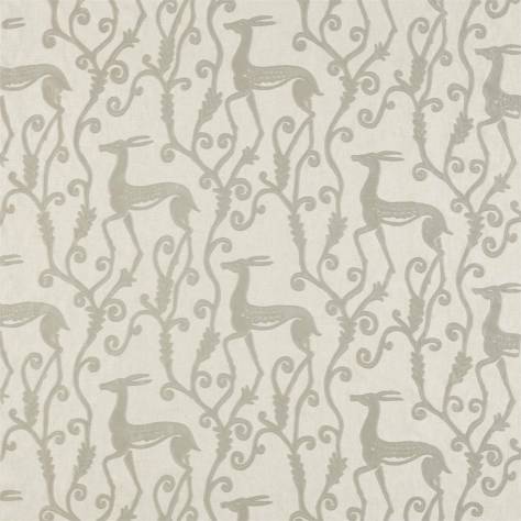 Zoffany Icons Fabrics Deco Deer Fabric - Empire Grey - ZICO333018