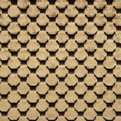 Zoffany Tespi Fabrics Tespi Spot Fabric - Carbon/Old Gold - ZTSV332166 - Image 1