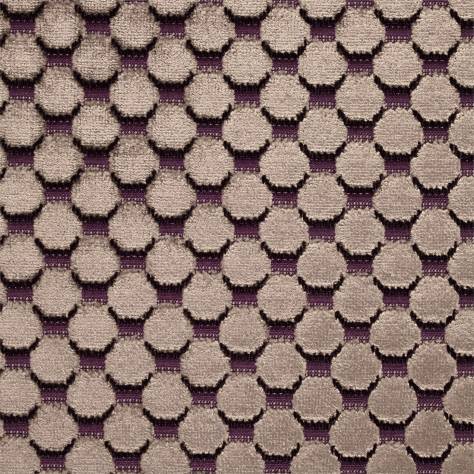 Zoffany Tespi Fabrics Tespi Spot Fabric - Amethyst/Mole - ZTSV332169 - Image 1