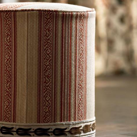 Zoffany Arcadian Weaves Hanover Stripe Fabric - Amber - ZARW333358