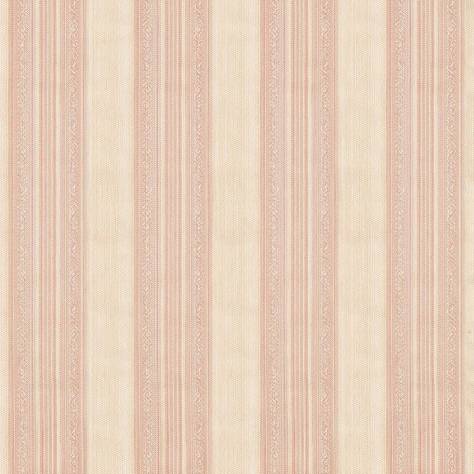Zoffany Arcadian Weaves Hanover Stripe Fabric - Tuscan Pink - ZARW333359 - Image 1
