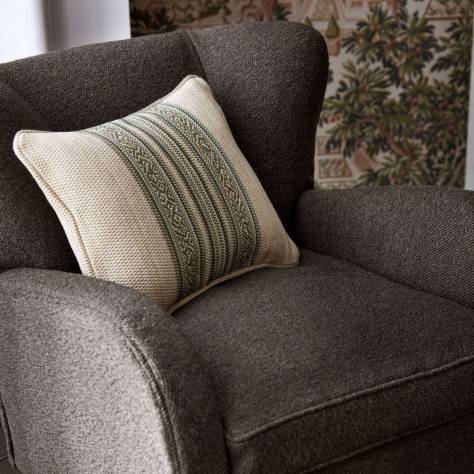 Zoffany Arcadian Weaves Hanover Stripe Fabric - Evergreen - ZARW333360 - Image 3