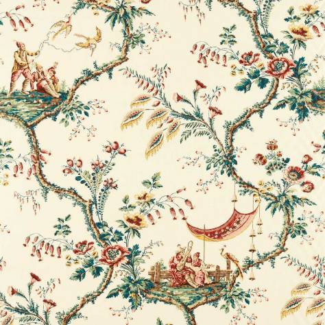 Zoffany Arcadian Thames Fabrics Emperors Musician Fabric - Russet - ZART322756 - Image 1