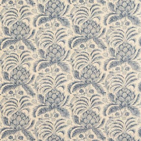 Zoffany Arcadian Thames Fabrics Pina De Indes Fabric - Indigo - ZART322764 - Image 1