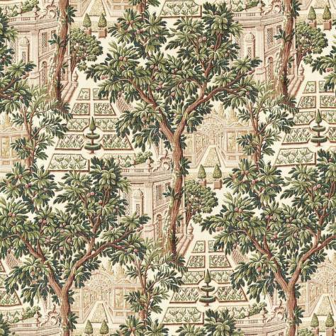 Zoffany Arcadian Thames Fabrics Italian Garden Fabric - Tuscan Pink - ZART322766