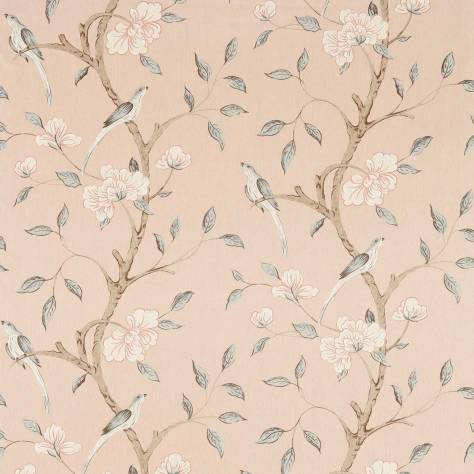 Zoffany Arcadian Thames Fabrics Eleonora Print Fabric - Tuscan Pink - ZART322770 - Image 1