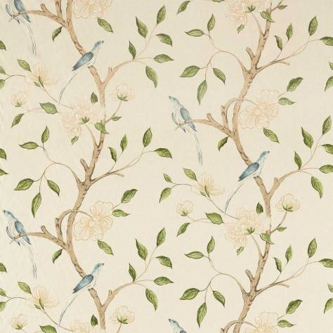 Zoffany Arcadian Thames Fabrics Eleonora Print Fabric - Evergreen - ZART322771