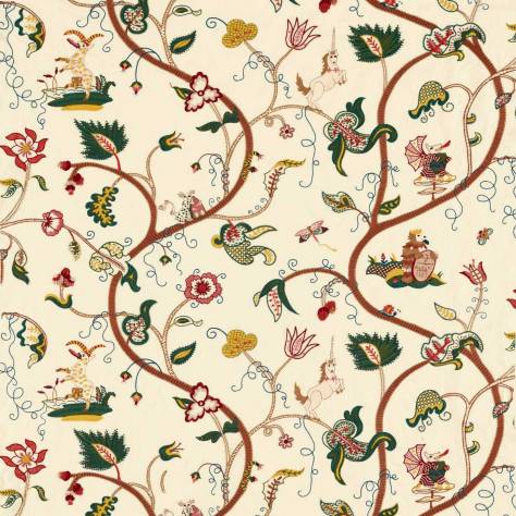 Zoffany Arcadian Thames Fabrics Hampton Embroidery Fabric - Tapestry - ZART333351
