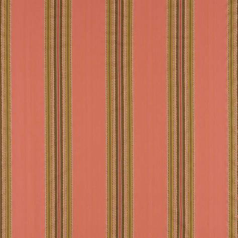 Zoffany Arcadian Thames Fabrics Lisere Stripe Fabric - Venetian Red - ZART333354