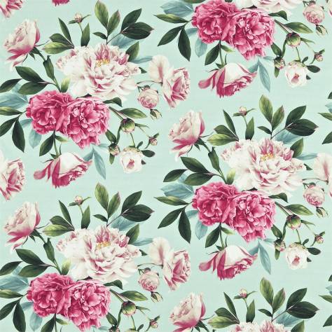 Zoffany Woodville Fabrics Phoebe Fabric - Sky/Pink - ZWOO321436 - Image 1