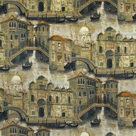 Zoffany Tespi Prints & Weaves Fabrics The Gondolier Fabric - Twilight - ZTES321249 - Image 1