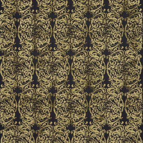 Zoffany Tespi Prints & Weaves Fabrics Tespi Fabric - Carbon/Old Gold - ZTES331210