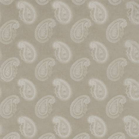 Zoffany Jaipur Weaves Orissa Velvet Fabric - Pale Linen - ZJAI331665 - Image 1