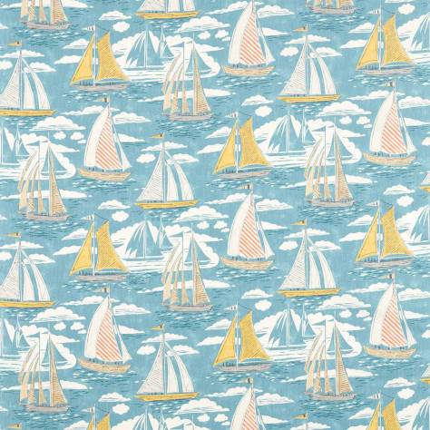 Sanderson Home Port Isaac Fabrics Sailor Fabric - Pacific - DCOA226502 - Image 1