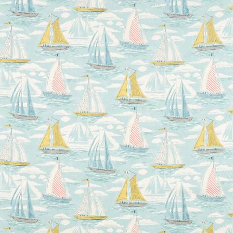 Sanderson Home Port Isaac Fabrics Sailor Fabric - Aqua - DCOA226505 - Image 1