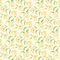 Dancing Tulips Fabric - Primrose/Green