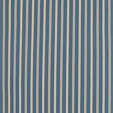 Sanderson Home Country Stripe Fabrics Brecon Fabric - Indigo/Biscuit - DCST232667