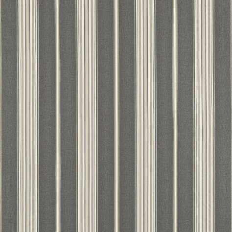 Sanderson Home Country Stripe Fabrics Saxon Fabric - Charcoal/Dove - DCST232680