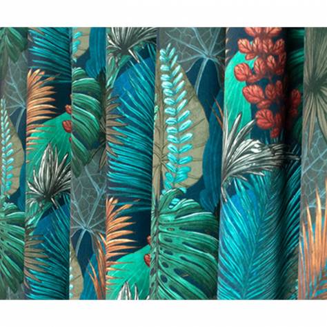 Fibre Naturelle  Rainforest Fabrics Rainforest Fabric - Kingfisher - RAI/01 - Image 2
