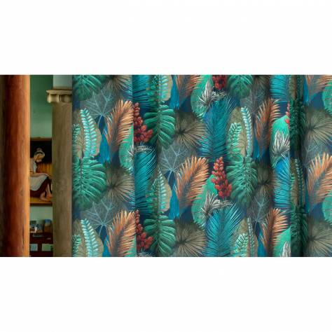 Fibre Naturelle  Rainforest Fabrics Rainforest Fabric - Kingfisher - RAI/01