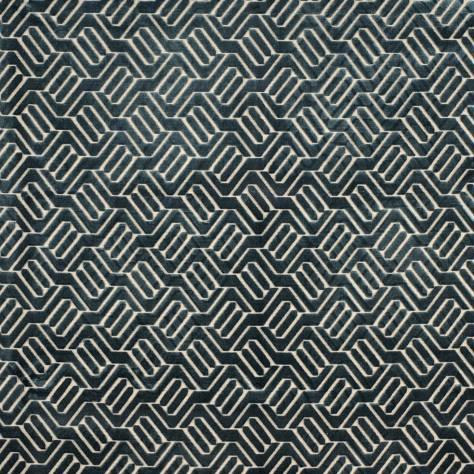 Camengo Beauregard Fabrics Douves Fabric - Bleu - 41390375