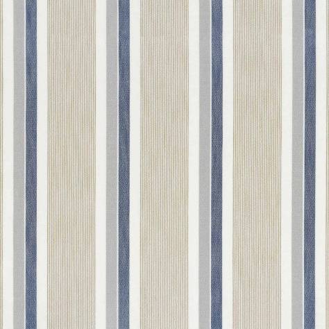 Camengo Bruges Stripe Fabrics Horo Fabric - Navy - 44290549 - Image 1