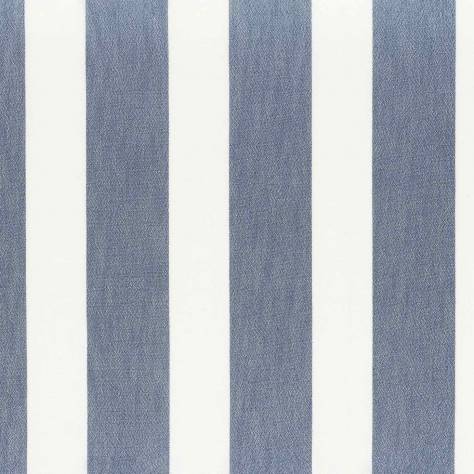 Camengo Bruges Stripe Fabrics Zurna Fabric - Navy - 44300542 - Image 1