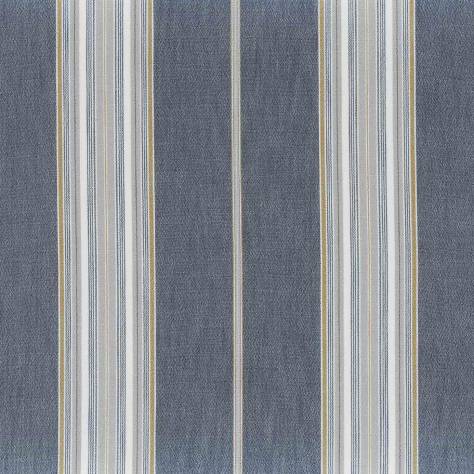 Camengo Bruges Stripe Fabrics Gaita Fabric - Navy - 44310502
