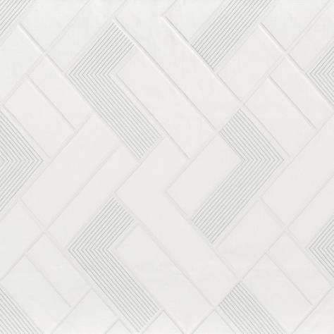 Camengo Oasis Fabrics Maui Reflet Fabric - Silver Blanc - 44480139