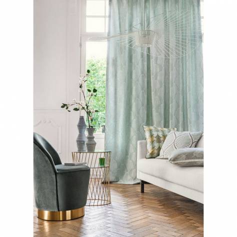 Camengo Jade Fabrics Saule Pleureur Fabric - Vert De Gris - 46340258 - Image 2