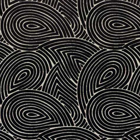 Camengo Divine Fabrics Plumage Fabric - Noir - 46730624