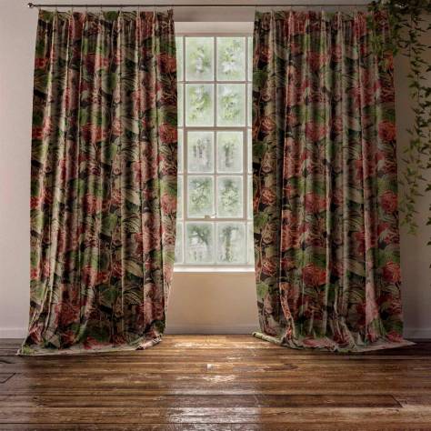 Warwick Medley Fabrics Botanica Fabric - Cranberry - BOTANICACRANBERRY