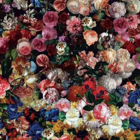 Warwick Medley Fabrics Flowerbomb Velluto Fabric - Rouge - FLOWERBOMBVELLUTOROUGE - Image 2