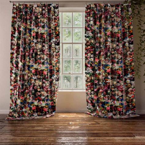 Warwick Medley Fabrics Flowerbomb Velluto Fabric - Rouge - FLOWERBOMBVELLUTOROUGE - Image 3
