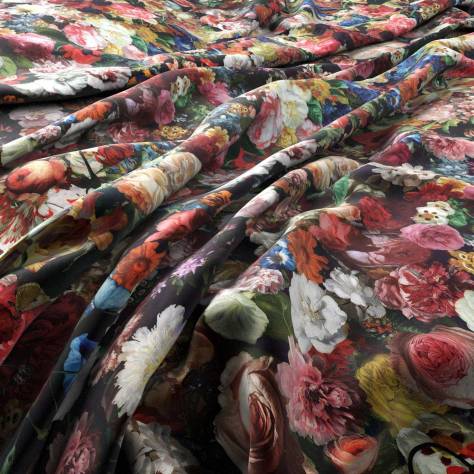 Warwick Medley Fabrics Flowerbomb Velluto Fabric - Rouge - FLOWERBOMBVELLUTOROUGE
