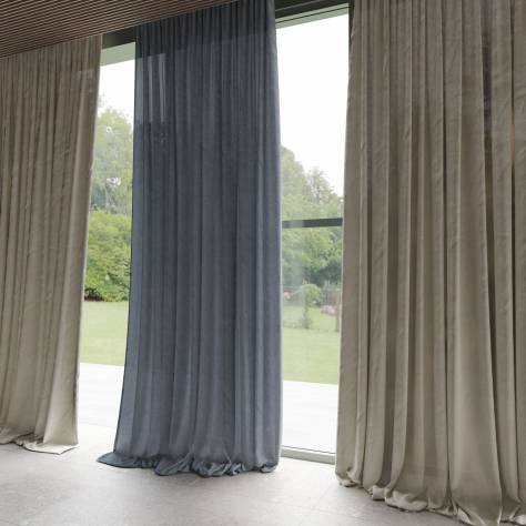 Warwick Laundered Linen Fabrics Laundered Linen Fabric - Denim - LAUNDEREDLINENDENIM
