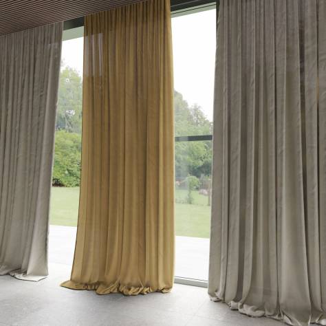 Warwick Laundered Linen Fabrics Laundered Linen Fabric - Saffron - LAUNDEREDLINENSAFFRON