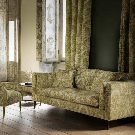 Warwick Heritage Fabrics Bowood Fabric - Olive - BOWOODOLIVE - Image 4