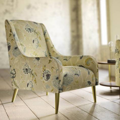 Warwick Heritage Fabrics Chatsworth Fabric - Cerulean - CHATSWORTHCERULEAN - Image 3