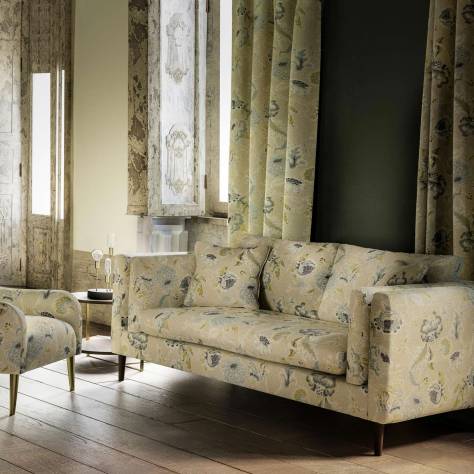 Warwick Heritage Fabrics Chatsworth Fabric - Cerulean - CHATSWORTHCERULEAN