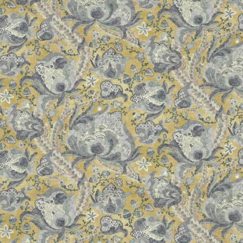 Warwick Heritage Fabrics Houghton Fabric - Saffron - HOUGHTONSAFFRON - Image 2