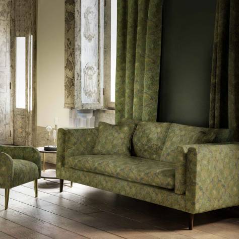 Warwick Heritage Fabrics Rousham Fabric - Chartreuse - ROUSHAMCHARTREUSE - Image 4