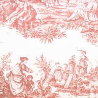 Valencay Toile Fabric - Rouge