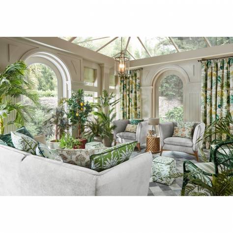 iLiv Victorian Glasshouse Fabrics Greenhouse Pots Fabric - Spruce - BCIA/GREENSPR - Image 3