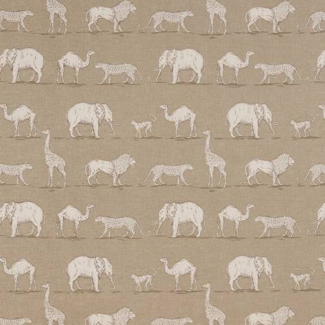 iLiv Kasbah Fabrics Prairie Animals Fabric - Almond - BCIA/PRAIRALM