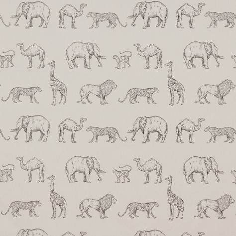 iLiv Kasbah Fabrics Prairie Animals Fabric - Anthracite - BCIA/PRAIRANT - Image 1