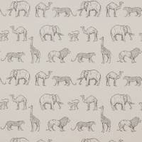 Prairie Animals Fabric - Anthracite