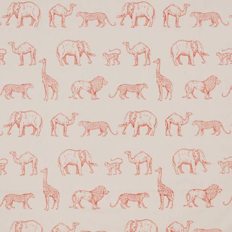 iLiv Kasbah Fabrics Prairie Animals Fabric - Clementine - BCIA/PRAIRCLE - Image 1