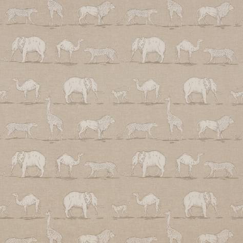 iLiv Kasbah Fabrics Prairie Animals Fabric - Linen - BCIA/PRAIRLIN - Image 1