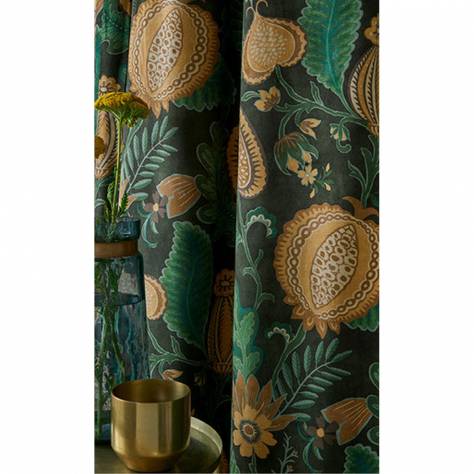 iLiv Winter Garden Fabrics Cantaloupe Fabric - Ebony - cantaloupe-ebony